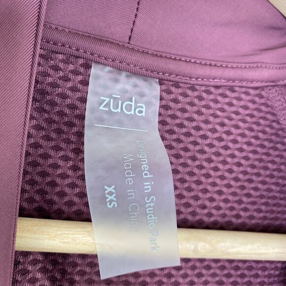 Zuda Z-Sol Eggplant Red Purple Drape Front Cardigan Women's Size XX-Small XXS - Picture 5 of 8